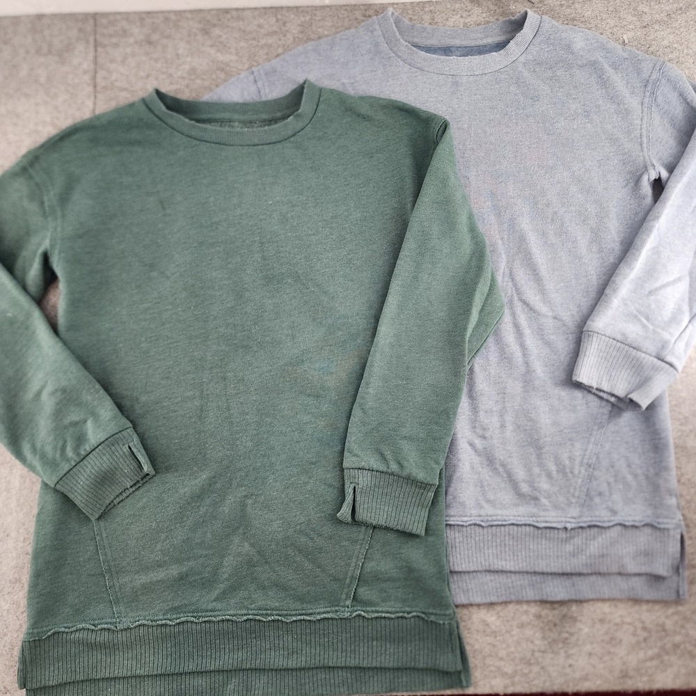 Art Class Girls XL 14 Green Blue Fleece Sweatshirts 2 Pack Bundle
